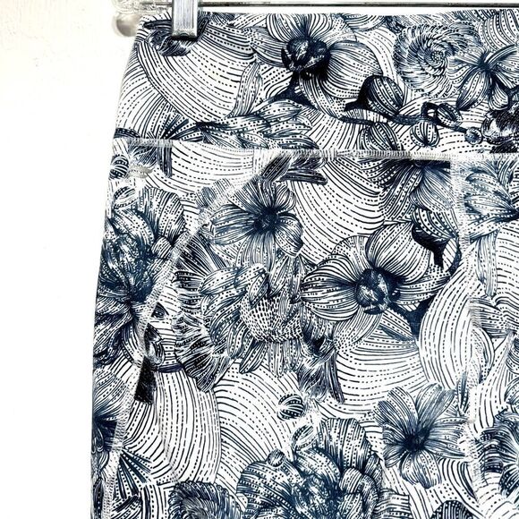 Fabletics Define Leggings High Waist Powerhold Blue Floral Print Women sz XL - Picture 6 of 7